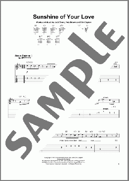 Sunshine Of Your Love(Cream/Eric Clapton) 楽譜 ギター（ソロ） ダウンロード