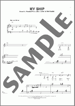 My Ship(Kurt Weill/Sarah Vaughan) 楽譜 ピアノ & ボーカル ダウンロード