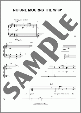 No One Mourns The Wicked (from Wicked)(Stephen Schwartz/Wicked (Musical)) 楽譜 ピアノ（ソロ） ダウンロード
