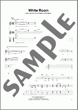 White Room(Cream/Eric Clapton) 楽譜 ギタースコア ダウンロード