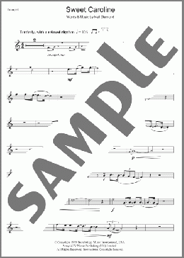 Sweet Caroline(Neil Diamond) 楽譜 トランペット（ソロ） ダウンロード