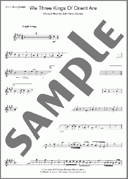 We Three Kings Of Orient Are(Traditional Carol) 楽譜 テナーサックス（ソロ） ダウンロード