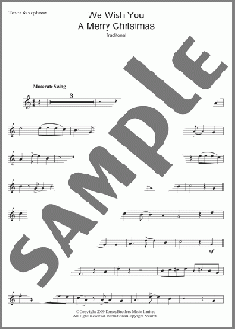 We Wish You A Merry Christmas(Traditional Carol) 楽譜 テナーサックス（ソロ） ダウンロード