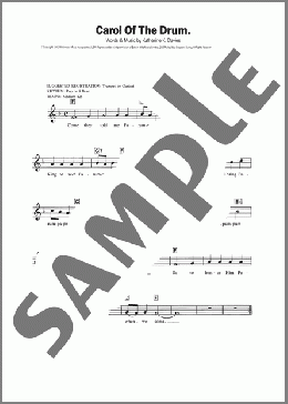 Carol Of The Drum (The Little Drummer Boy)(Katherine K. Davis) 楽譜 ピアノ（歌詞 & コード） ダウンロード