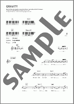 Gravity(Embrace/Coldplay) 楽譜 ピアノ（歌詞 & コード） ダウンロード