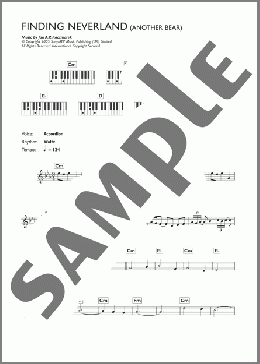 Another Bear (from Finding Neverland)(Jan A.P. Kaczmarek) 楽譜 ピアノ（歌詞 & コード） ダウンロード