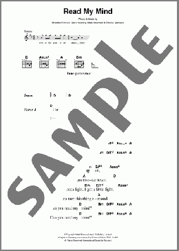Read My Mind(The Killers) 楽譜 ギター（コード） ダウンロード