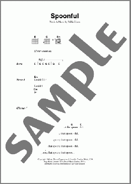 Spoonful(Cream) 楽譜 ギター（コード） ダウンロード