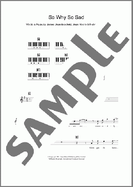 So Why So Sad(Manic Street Preachers) 楽譜 ピアノ（歌詞 & コード） ダウンロード