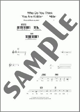 Who Do You Think You Are Kidding, Mr. Hitler? (theme from Dad's Army)(Jimmy Perry/Bud Flanagan) 楽譜 ピアノ（歌詞 & コード） ダウンロード