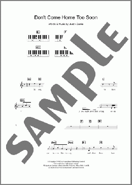 Don't Come Home Too Soon (Scotland's World Cup '98 Theme)(Del Amitri) 楽譜 ピアノ（歌詞 & コード） ダウンロード