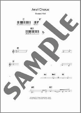 Anvil Chorus (from Il Trovatore)(Giuseppe Verdi) 楽譜 ピアノ（歌詞 & コード） ダウンロード