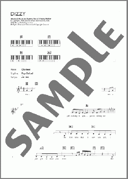 Dizzy(Tommy Roe/Vic Reeves) 楽譜 ピアノ（歌詞 & コード） ダウンロード