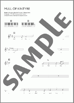 Mull Of Kintyre(Wings) 楽譜 ピアノ（歌詞 & コード） ダウンロード