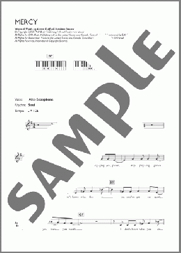 Mercy(Duffy) 楽譜 ピアノ（歌詞 & コード） ダウンロード