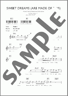 Sweet Dreams (Are Made Of This)(Eurythmics) 楽譜 ピアノ（歌詞 & コード） ダウンロード