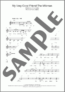 My Very Good Friend The Milkman(Johnny Burke) 楽譜 その他 ダウンロード