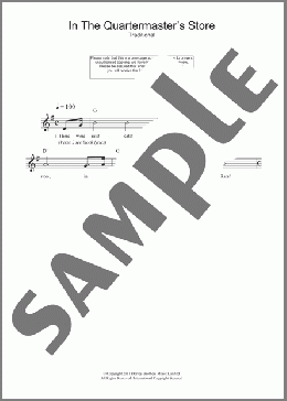 In The Quartermaster's Store(Traditional) 楽譜 その他 ダウンロード