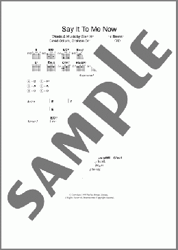 Say It To Me Now (from Once)(Glen Hansard/The Frames) 楽譜 ギター（コード） ダウンロード