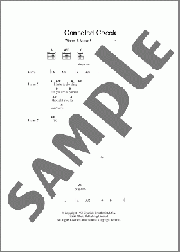 Canceled Check(Beck) 楽譜 ギター（コード） ダウンロード