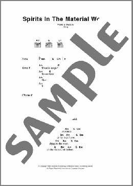 Spirits In The Material World(The Police) 楽譜 ギター（コード） ダウンロード