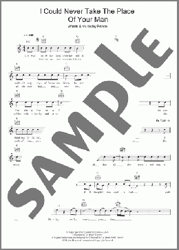 I Could Never Take The Place Of Your Man(Prince) 楽譜 その他 ダウンロード