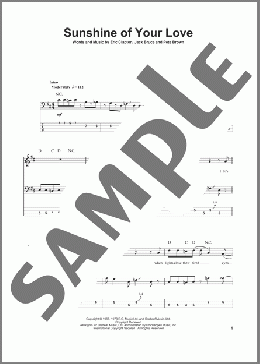 Sunshine Of Your Love(Cream) 楽譜 ベース ダウンロード