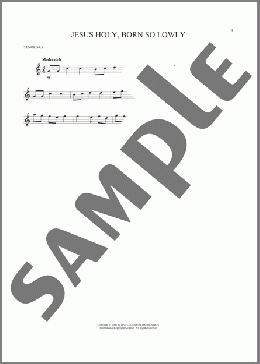 Jesus Holy, Born So Lowly(Traditional Polish) 楽譜 テナーサックス（ソロ） ダウンロード
