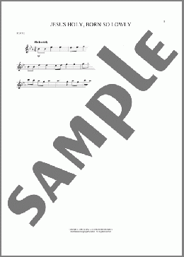 Jesus Holy, Born So Lowly(Traditional Polish) 楽譜 フルート ダウンロード