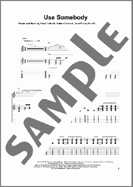 Use Somebody(Kings Of Leon) 楽譜 ギター（ソロ） ダウンロード