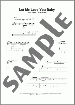 Let Me Love You Baby(Buddy Guy/Stevie Ray Vaughan) 楽譜 ギター（ソロ） ダウンロード