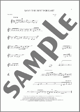 Save The Best For Last(Vanessa Williams) 楽譜 トランペット（ソロ） ダウンロード