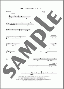 Save The Best For Last(Vanessa Williams) 楽譜 テナーサックス（ソロ） ダウンロード