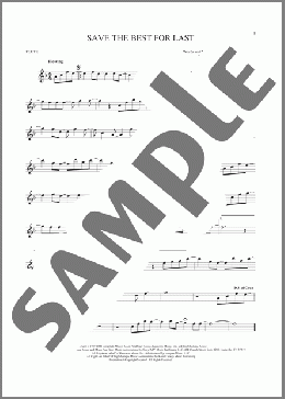 Save The Best For Last(Vanessa Williams) 楽譜 フルート ダウンロード