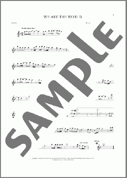 We Are The World(USA For Africa) 楽譜 フルート ダウンロード