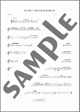 Be True To Your School(The Beach Boys) 楽譜 トランペット（ソロ） ダウンロード
