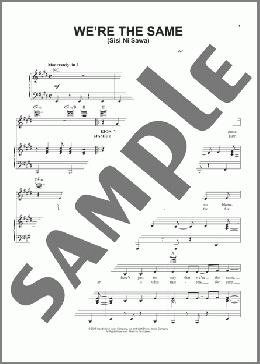 We're The Same (Sisi Ni Sawa)(Sarah Mirza) 楽譜 ピアノ & ボーカル & ギター ダウンロード