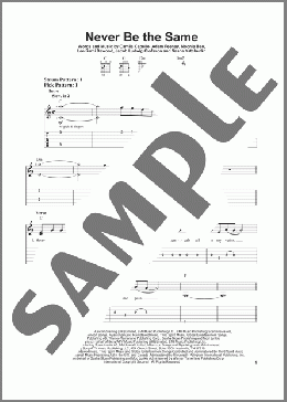 Never Be The Same(Camila Cabello) 楽譜 ギター（ソロ） ダウンロード