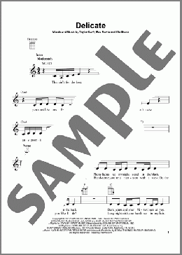 Delicate(Taylor Swift) 楽譜 ウクレレ（弾き語り） ダウンロード