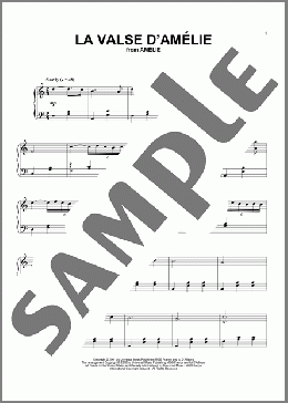 La Valse D'Amelie(Yann Tiersen) 楽譜 ピアノ（ソロ） ダウンロード