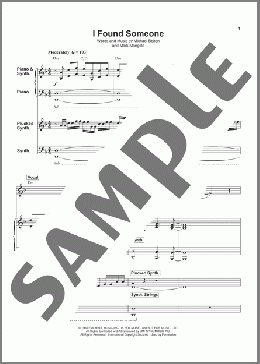 I Found Someone(Mark Mangold/Michael Bolton) 楽譜 その他 ダウンロード