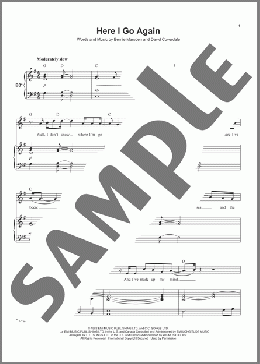 Here I Go Again(Jon Lord/Whitesnake) 楽譜 その他 ダウンロード