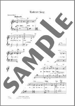 Kashmiri Song(Amy Woodforde-Finden) 楽譜 ピアノ & ボーカル ダウンロード