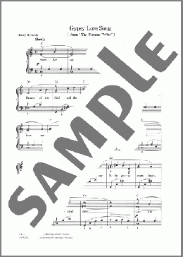 Gypsy Love Song(Victor Herbert) 楽譜 ピアノ & ボーカル ダウンロード