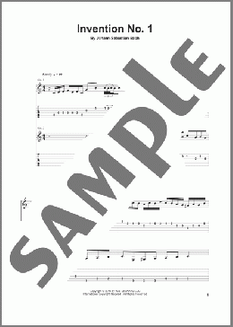Invention No. 1(Johann Sebastian Bach) 楽譜 ギタースコア ダウンロード