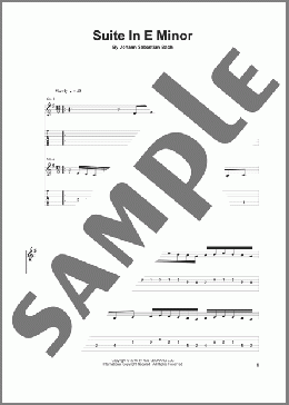 Suite In E Minor BWV 996(Johann Sebastian Bach) 楽譜 ギタースコア ダウンロード