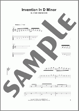 Invention In D Minor(Johann Sebastian Bach) 楽譜 ギタースコア ダウンロード
