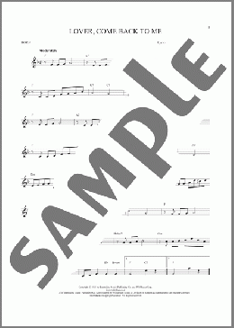 Lover, Come Back To Me(Sigmund Romberg) 楽譜 ホルンソロ ダウンロード