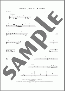 Lover, Come Back To Me(Sigmund Romberg) 楽譜 テナーサックス（ソロ） ダウンロード