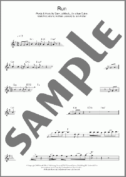 Run(Snow Patrol) 楽譜 アルトサックス（ソロ） ダウンロード